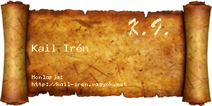Kail Irén névjegykártya